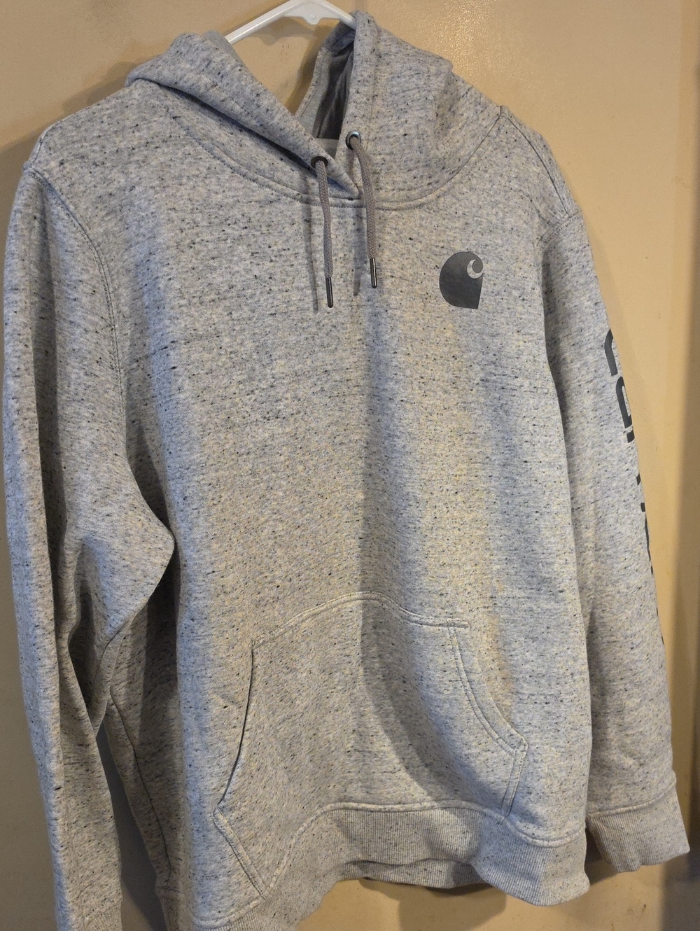 Carhartt Heather Gray Pullover Hoodie with Logo